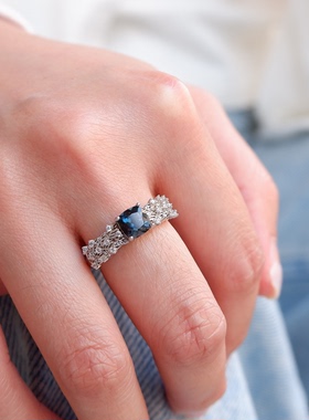 水晶戒指女2026新款925纯银戒指