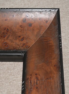 巍泊画框棕色法式复古实木油画外框丙烯画水彩画外框装裱画定制