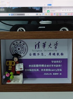 毕业季积木人仔相框定制礼物