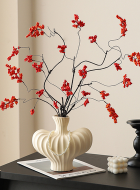 中古风陶瓷花瓶摆件轻奢高档客厅插花电视机餐边柜餐桌面花艺摆设