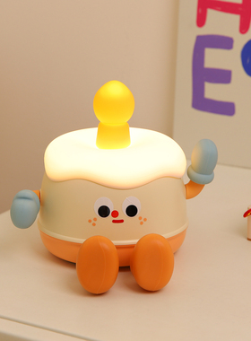 八音盒生日蛋糕小夜灯桌面摆件卧室床头睡眠灯实用高级感生日礼物