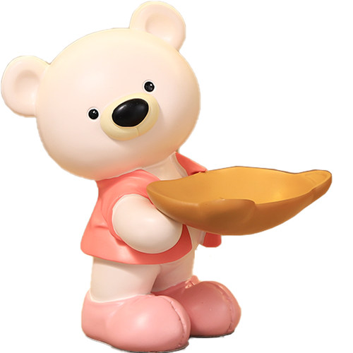 小熊玄关入户门钥匙收纳摆件置物架客厅电视餐边柜家居装饰品摆件 - 图3