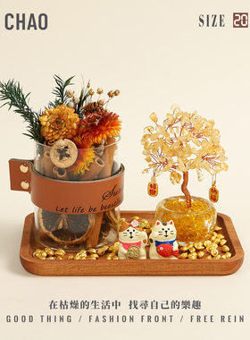 聚宝盆招财聚财肉桂生财入户玄关摆件开业大吉生意兴隆装饰品礼物