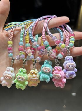 拉布布手链labubu手链女可调节串珠手链简约手链小众招财爆款