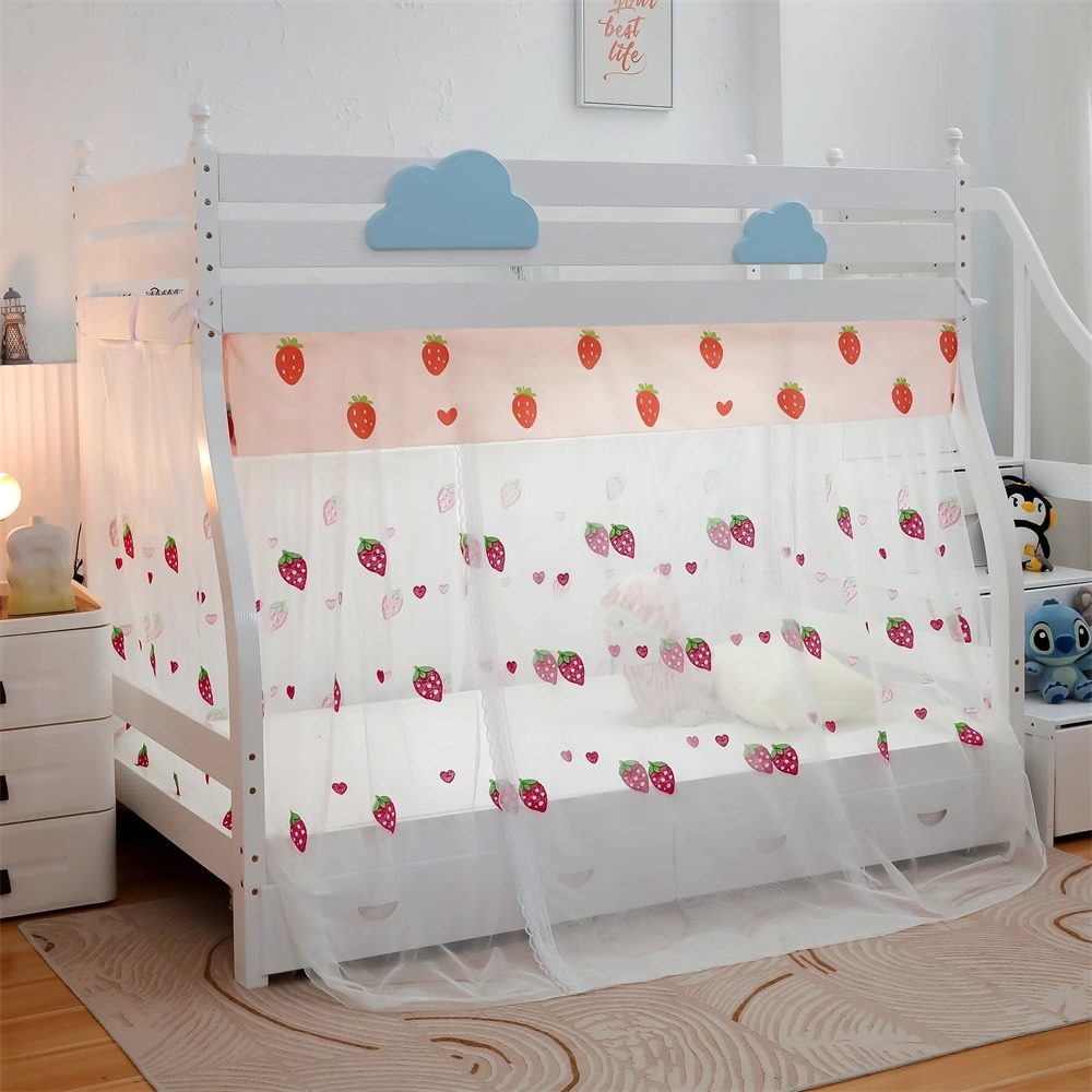 子母床蚊帐梯形下床专用1.5m下铺1.8m上下床双层床家用加密双开门,淘宝优惠券,粉丝福利购,淘宝优惠卷