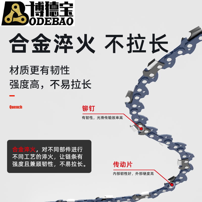 伐木锂电锯链条18寸16寸电链锯德国通用进口家用油锯导板电锯4寸6