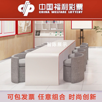 Double Color Store Counter Table Body Color Scrapbook Scraped Sales Counter Welfare Lottery Scrape Ticket Cabinet Glass Cabinet Custom-made