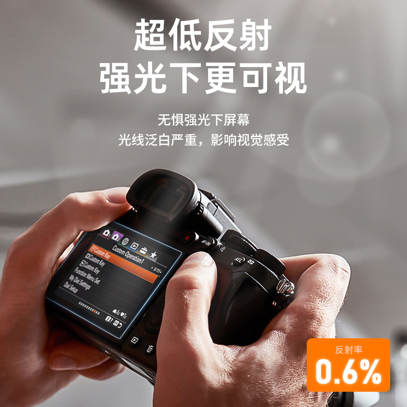 Carmor AR膜强光更可视适用索尼a7m4贴膜相机屏幕增透降反光屏幕膜a7m3单反a7c保护膜a7m2微单a7s3理光贴纸 - 图0