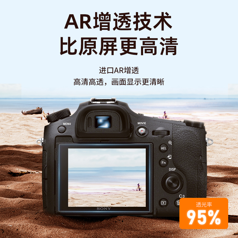 Carmor AR膜强光更可视适用索尼a7m4贴膜相机屏幕增透降反光屏幕膜a7m3单反a7c保护膜a7m2微单a7s3理光贴纸 - 图3