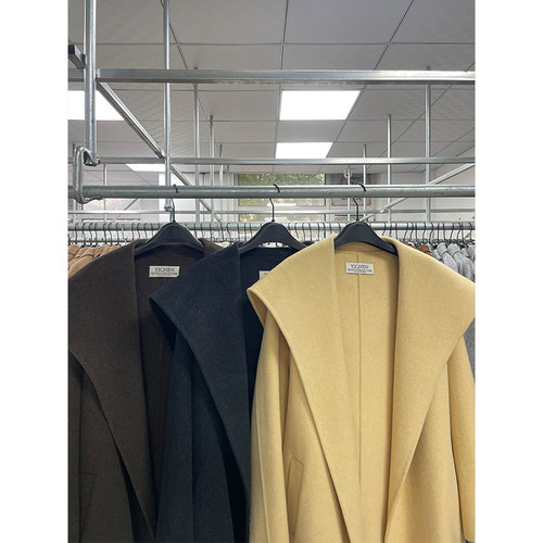 海军领短款小个子可入系带韩版秋冬新款双面羊毛大衣女毛呢外套 - 图2