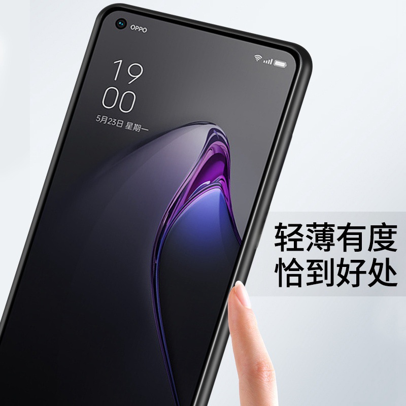 适用OPPO Reno8 Pro手机壳简约reno8素皮保护套防摔reno8pro+皮纹壳全包软边套印花商务男女