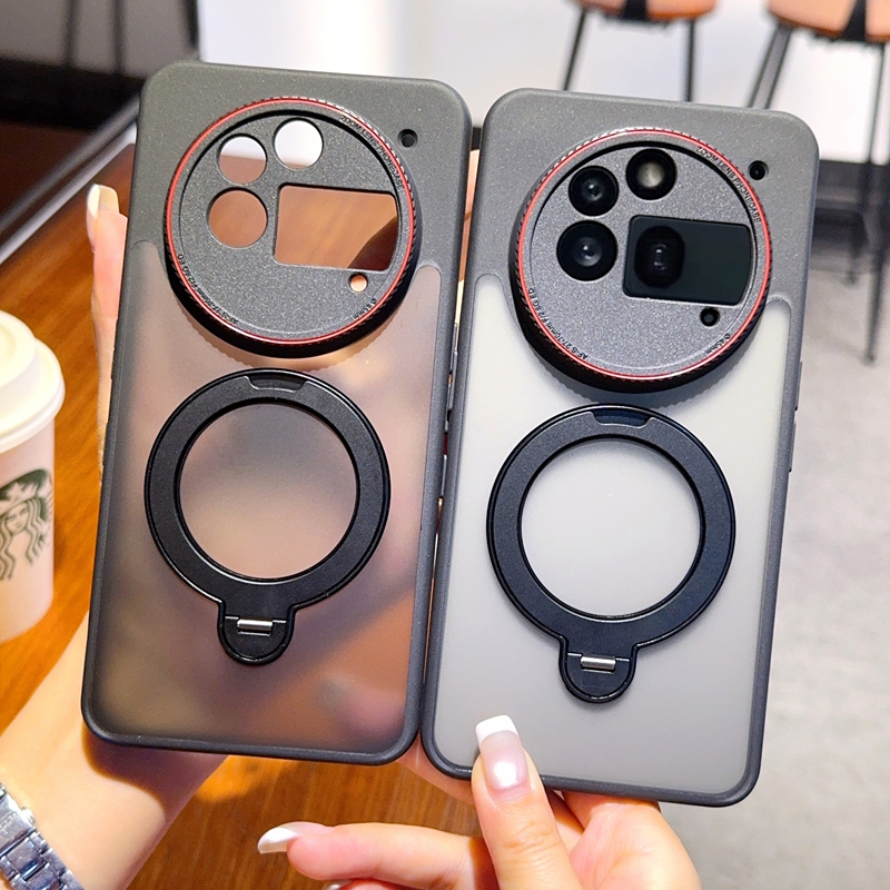 适用于NothingPhone3APro徕手机壳卡系列保护套Nothing Phone 3A Pro保护套简约奢华红圈镜头磁吸款 - 图1