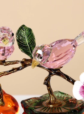 水晶摆件柿柿如意酒柜办公桌书桌茶几影视柜玄关柜装饰品