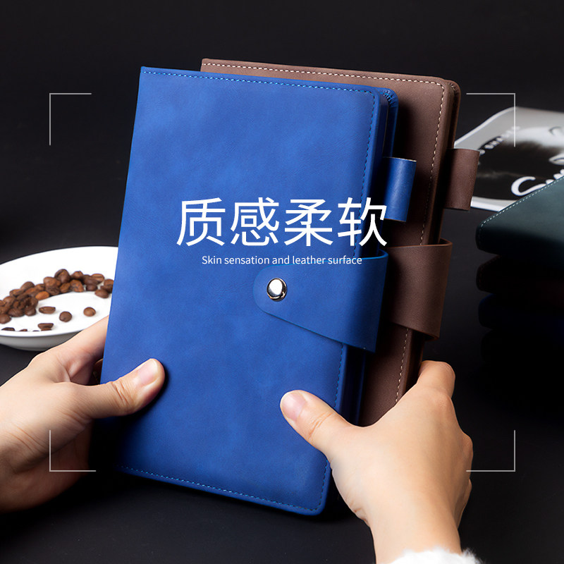 笔记本本子商务记事本a5办公工作用会议记录本2024年新款高颜值日记本简约加厚企业定制可印LOGO封面定做批发