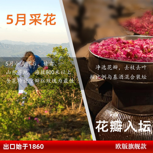 金星牌玫瑰露酒大方玻54度清香型高度礼盒装天津特产白酒整箱 - 图2