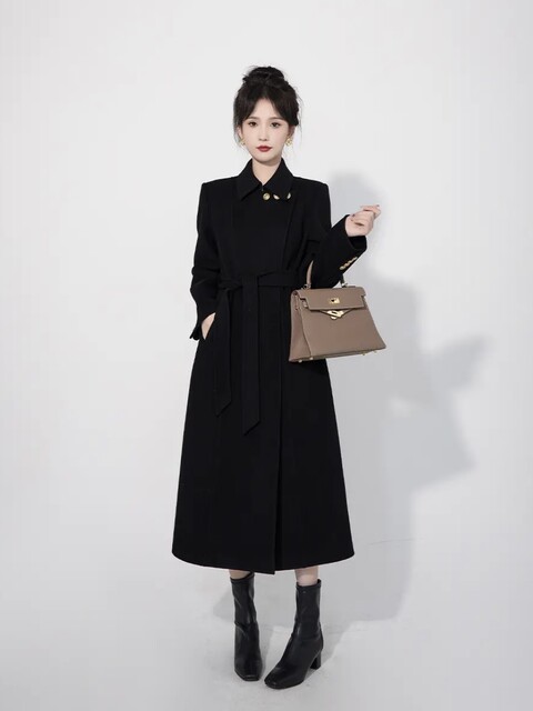 Women's new autumn and winter double-sided wool coat