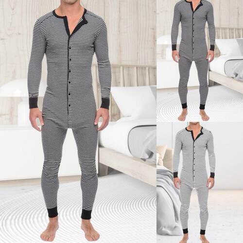 Romper Sleepwear Overall Mens Rompers Men Clothing Homewear - 图0