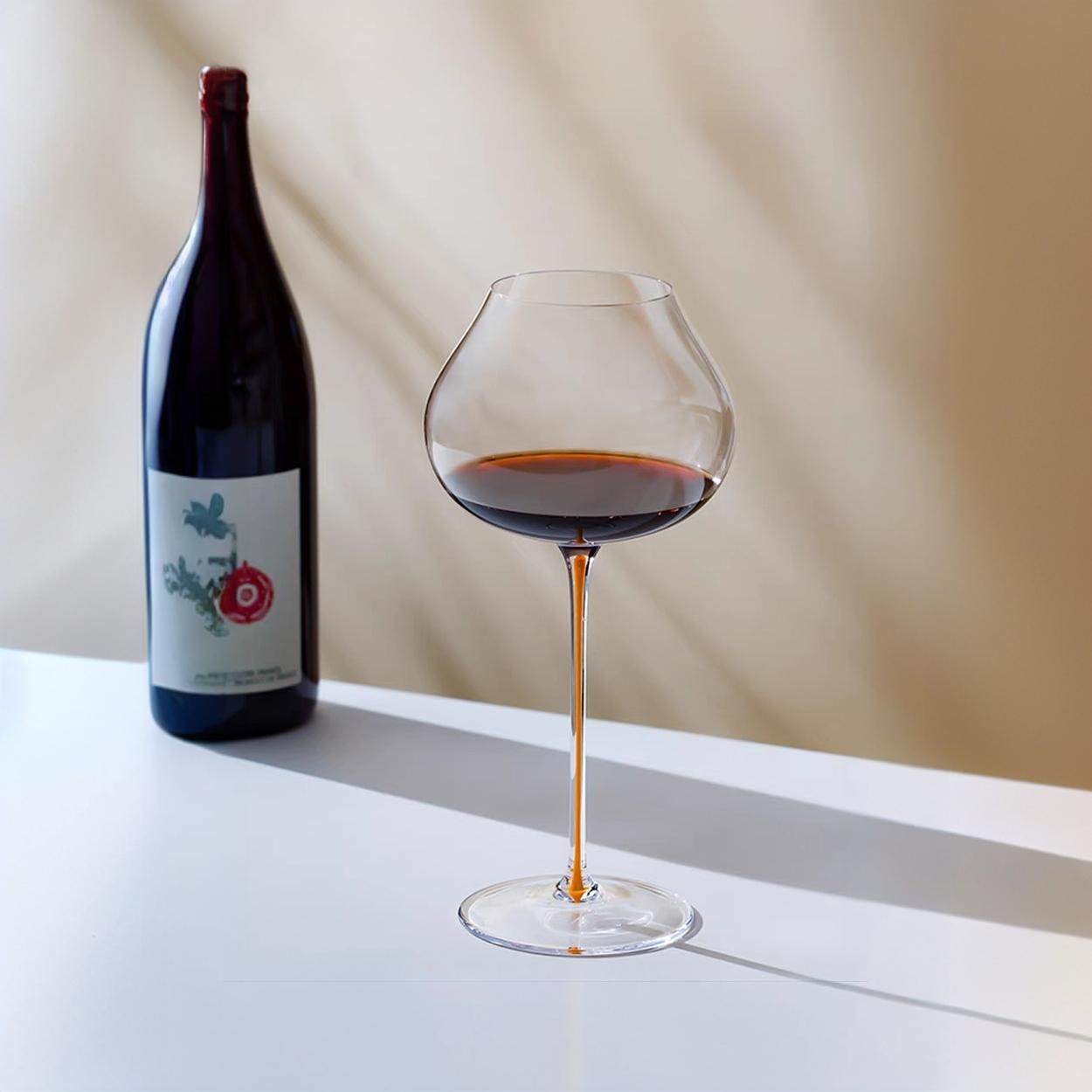 顺丰包邮 高颜值杯子橙酒杯水晶红酒杯 超薄手工葡萄酒杯果酒杯,淘宝优惠券,粉丝福利购,淘宝优惠卷