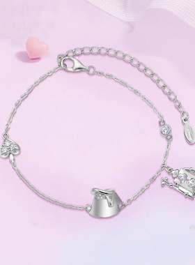 迪士尼爱丽丝银手链新品