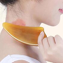 Horn scraping plate facial back face neck plucking bar Semi-circular Beauty Massage Shu Fascia Full Body Universal