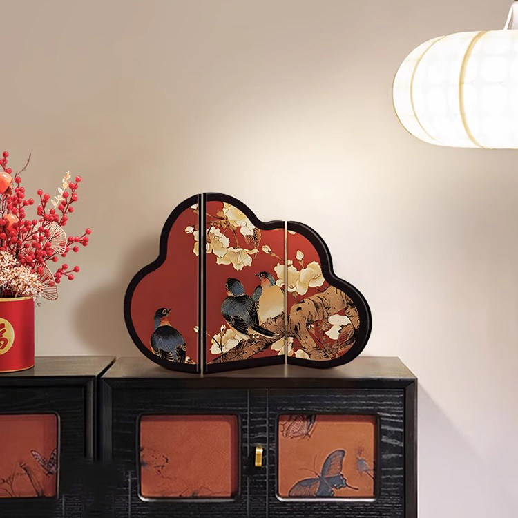 中古风入户玄关摆件屏风新中式客厅电视柜家居高级感小众桌面装饰,淘宝优惠券,粉丝福利购,淘宝优惠卷