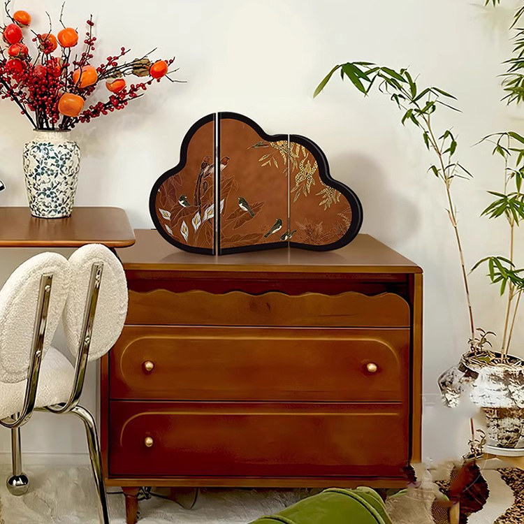 中古风入户玄关摆件屏风新中式客厅电视柜家居高级感小众桌面装饰,淘宝优惠券,粉丝福利购,淘宝优惠卷