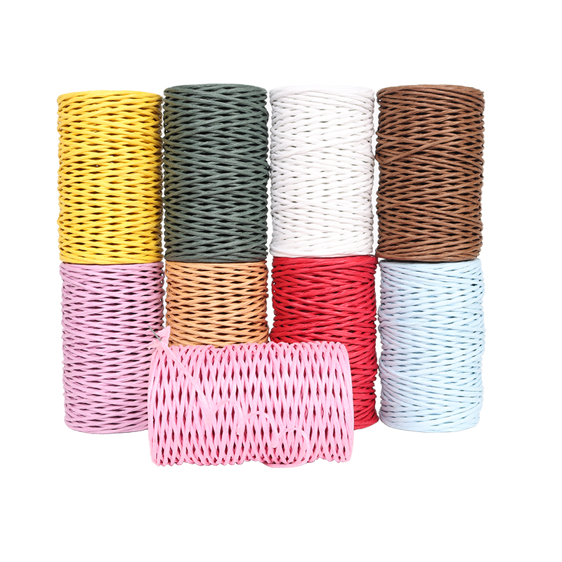 铁丝纸藤带铁丝纸绳DIY手工编织花篮花瓶2mm50米鲜花包装捆扎 - 图3