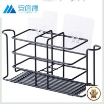 Iron Art Toothbrush Holder Free of perforated adhesive wall-mounted shelving Tooth Cup Suit Rack Gargling Cup Shelf Creative Shelf