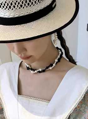 网红ins小众设计感碎骨链子珍珠