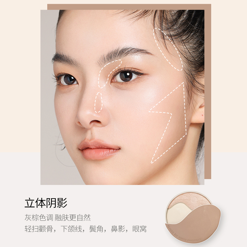 ForeverKey修容盘高光一体正品鼻影阴影修容粉侧影三色哑光旗舰店_虎窝淘