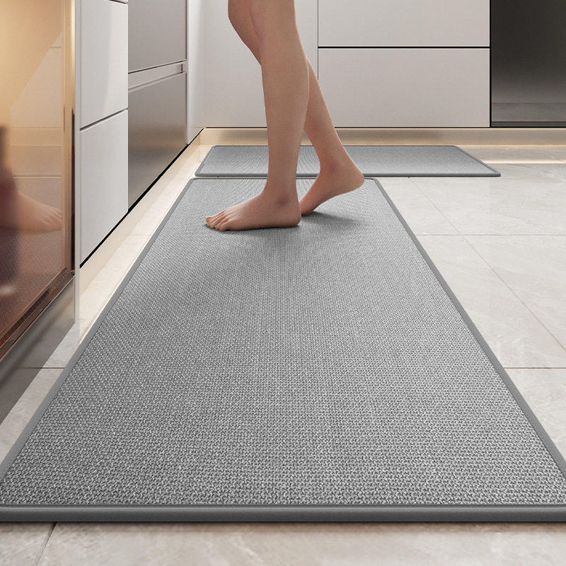 Cross-border kitchen floor mats absorb water and oil, non-slip and wear-resistant foot mats, long door mats, no-wash wipeable carpets and stain-resistant mats