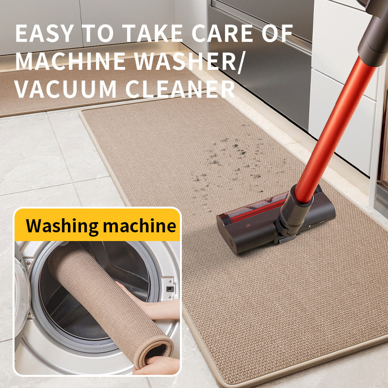Cross-border kitchen floor mats absorb water and oil, non-slip and wear-resistant foot mats, long door mats, no-wash wipeable carpets and stain-resistant mats