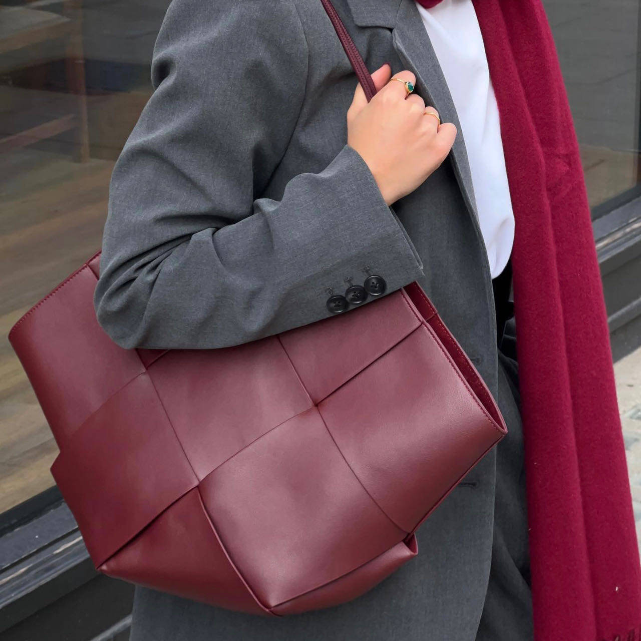 菱形大容量托特包升级款包女垫肩 BobOreBlueCollectionATEA海外托特包