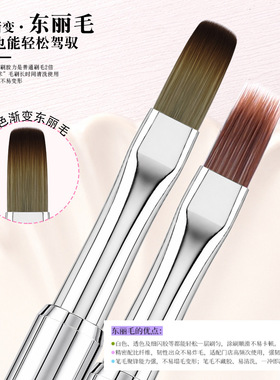 跨境新品流麻笔金属杆美甲笔刷日式彩绘笔拉线笔法式建构笔光疗笔