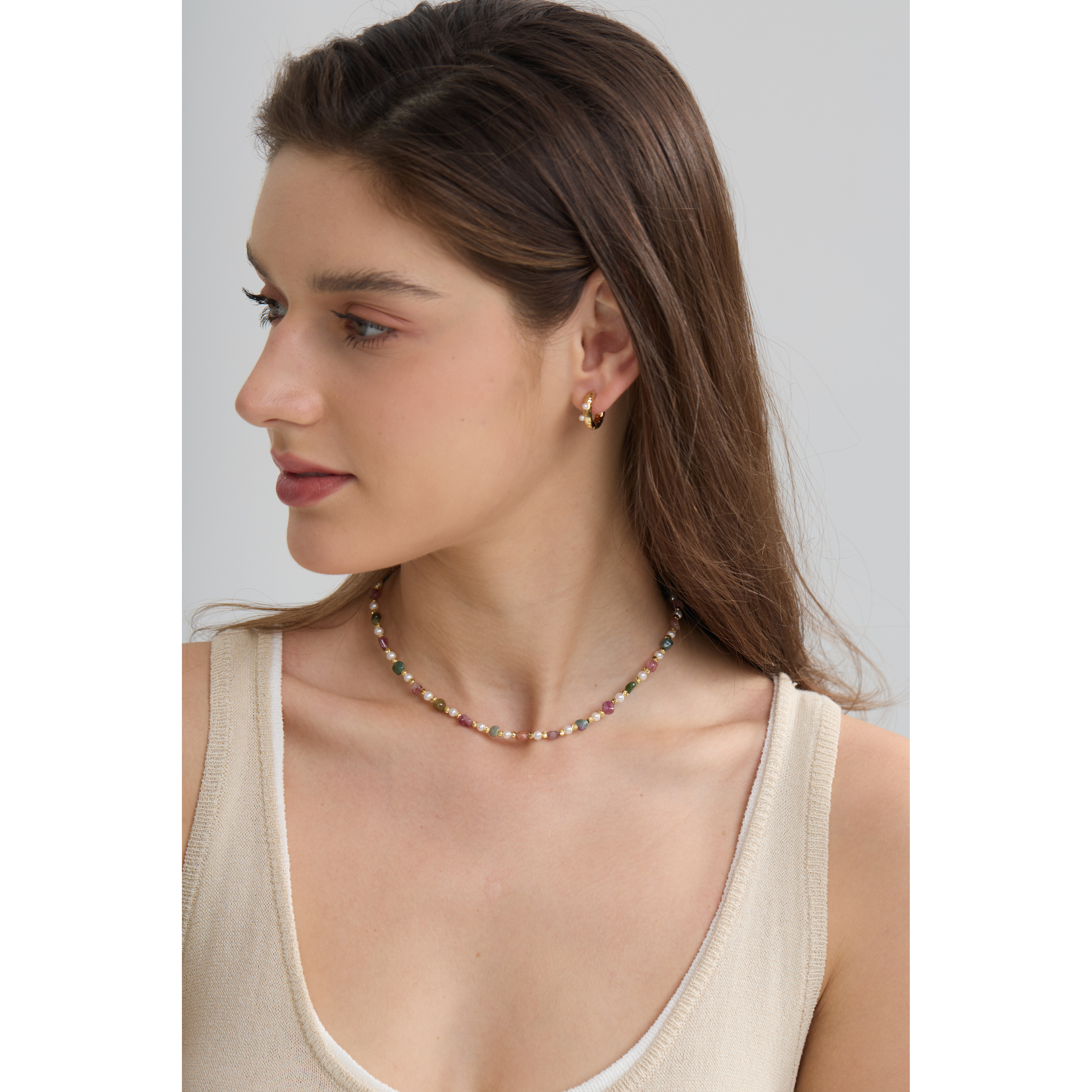 CANA GEMS PD0651 圆形肌理纹珍珠耳圈 复古文艺珍珠简约气质耳环,淘宝优惠券,粉丝福利购,淘宝优惠卷