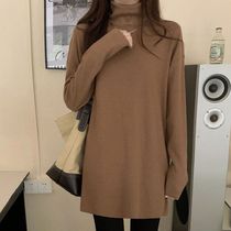 High collars undershirt female spring autumn winter new loose and slim large code necropolis with long T-shirt blouses woman