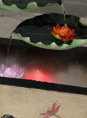 开业礼品办公室招财流水喷泉摆件阳台客厅水景摆设玄关落地装饰品