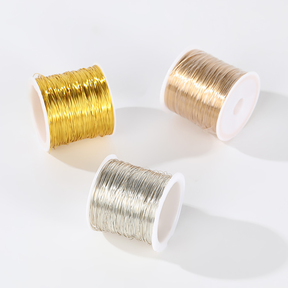 『无戒』铜丝线金银铜线大卷100米diy手工编织材料首饰串珠软铜线 - 图1
