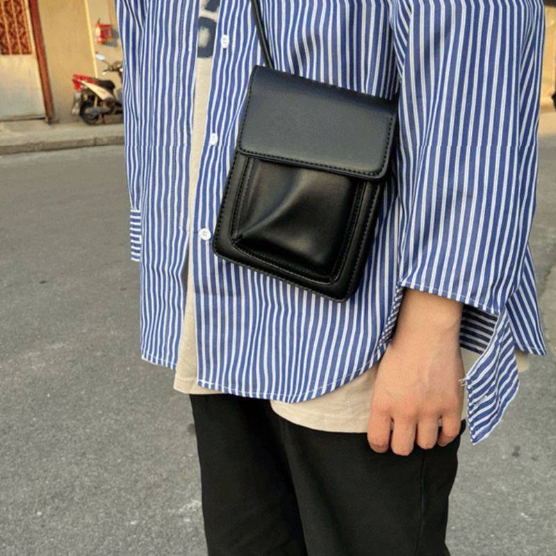 韩版男休闲竖款翻盖手机包潮流ins风小方包简约细肩带斜挎包单肩,淘宝优惠券,粉丝福利购,淘宝优惠卷