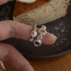 Korean style ins silver ring for women small colorful mushroom oval