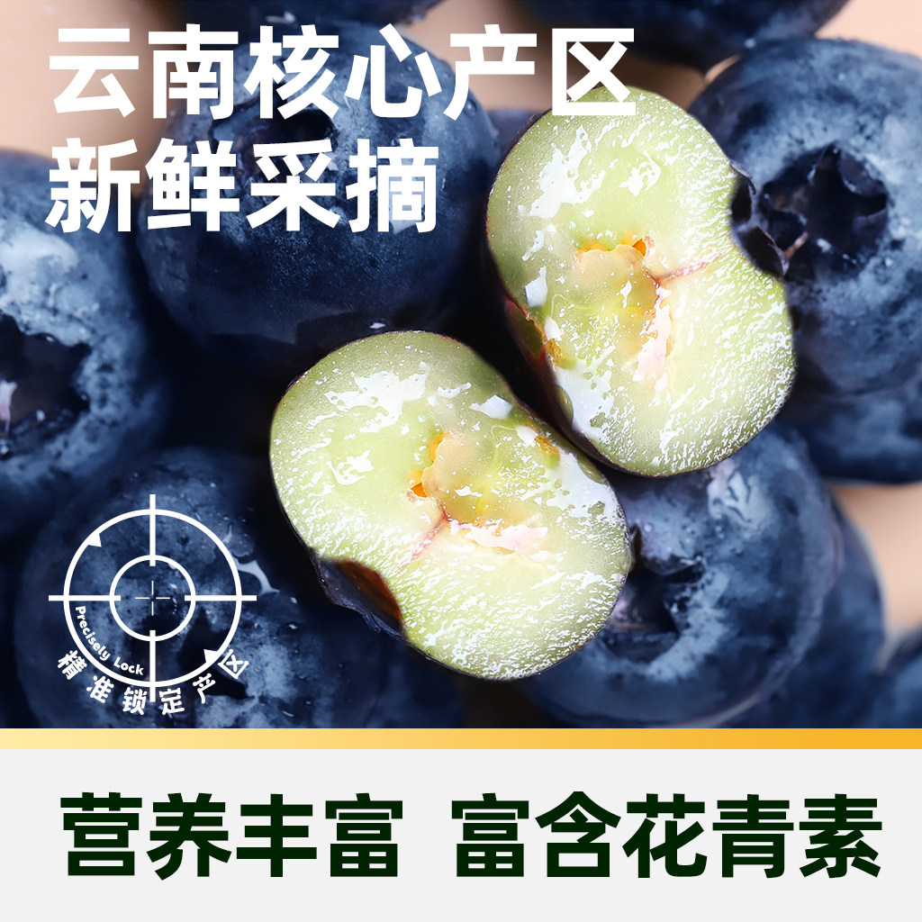 【云南季】怡颗莓云南新鲜当季水果蓝莓小果125g/盒 六