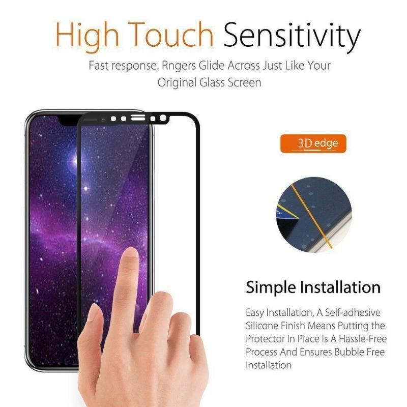 5D 9H Full Coverage Tempered Glass Film For iPhone X 0.33mm - 图1