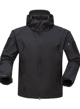 Tactical Jacket Men's Hooded Military Thermal Fleece Water R