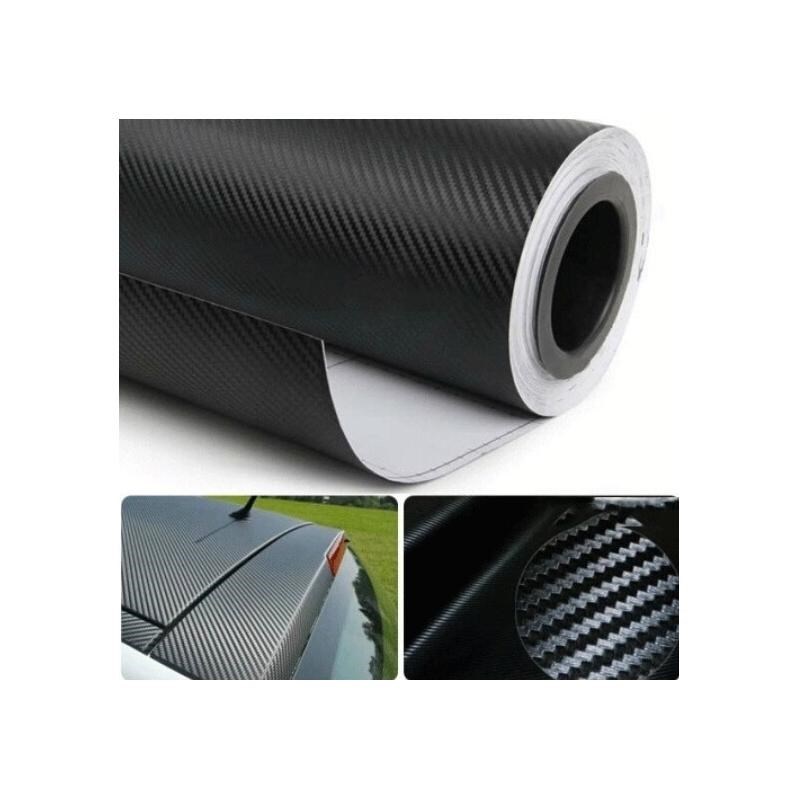 1.27x0.3m Black 3d Carbon Fiber Vinyl Film Car Wrap er Sheet-图3