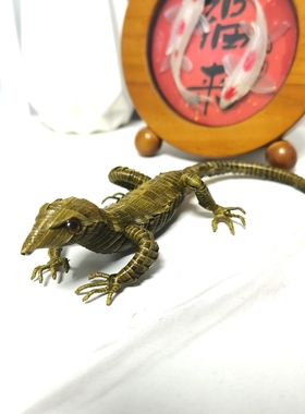 手工编织蜥蜴壁挂装饰品客厅电视背景墙创意家居饰品墙壁挂件