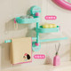 Suction cup rotating soap towel rack without punching