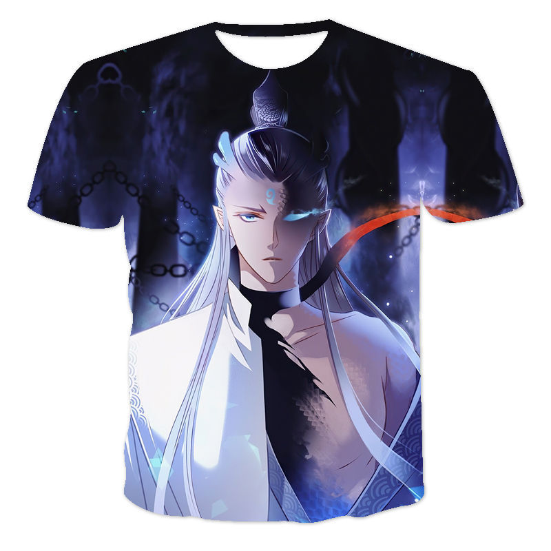 Anime 3D Printing Men's Short Sleeve T-Shirt动漫 3D印花男T恤 - 图1