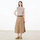Shuiyunjian Women's Khaki Tencel Cotton Skirt