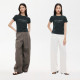 Shuiyunjian ຂອງແມ່ຍິງ summer ຝ້າຍແລະ linen breathable knitted ເສື້ອທີເຊີດແຂນສັ້ນ