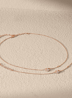 阿玛尼女士项链LOVE系列轻奢高级时尚小众设计感锁骨链礼物送女友